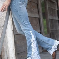 Lace On Jeans Diy